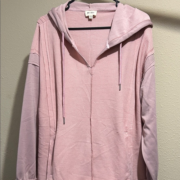 BIBI Pink Waffle Hoodie - Picture 1 of 3